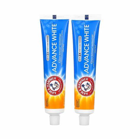 ARM & HAMMER Advance White Clean Mint Anticavity Fluoride Toothpaste 2pc بكج معجون الأسنان المبيّض برائحة النعناع المنعش من ارم اند هامر