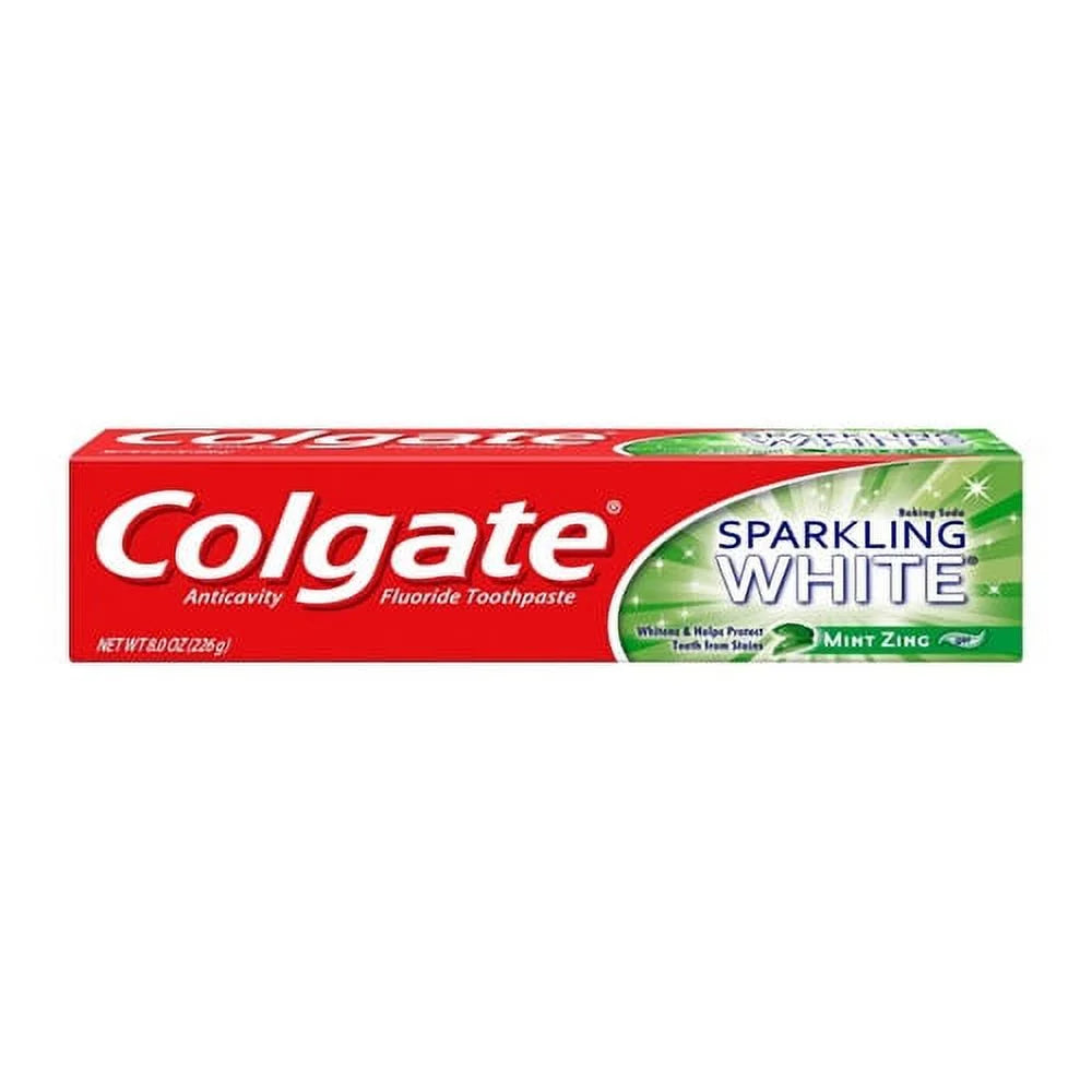 COLGATE Baking Soda Sparkling White Mint Zing Gel معجون الأسنان بمزيج صودا الخبز لتبييض لامع من كولكيت