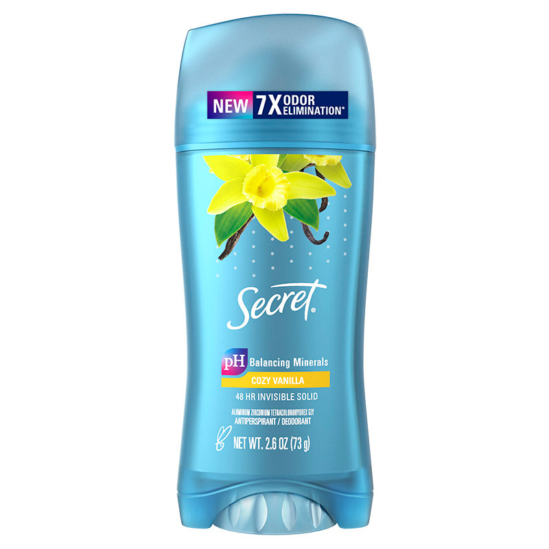 SECRET Invisible Solid Antiperspirant & Deodorant Cozy Vanilla مزيل العرق بالفانيليا من سيكرت