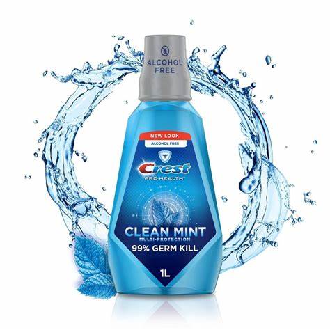 CREST Pro‑Health Multi‑Protection Mouthwash - Clean Mint - غسول الفم بنكهة النعناع من كريست
