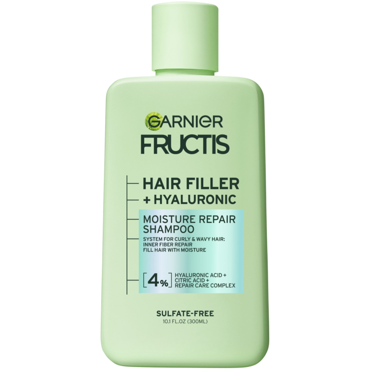 GARNIER Fructis hair filler + hyaluronic acid moisture repair shampoo شامبو الهايلرونك اسد والفلر للشعر من كارنيير