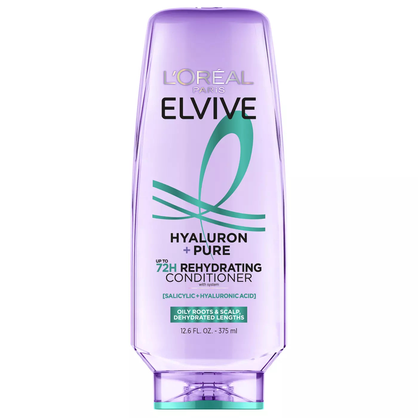 LOREAL PARIS Elvive Hyaluron + Pure Up to 72H Rehydrating Conditioner - Oily Roots & Scalp Dehydrated Length's بلسم لوريال باريس لاعادة ترطيب حتى 72 ساعة