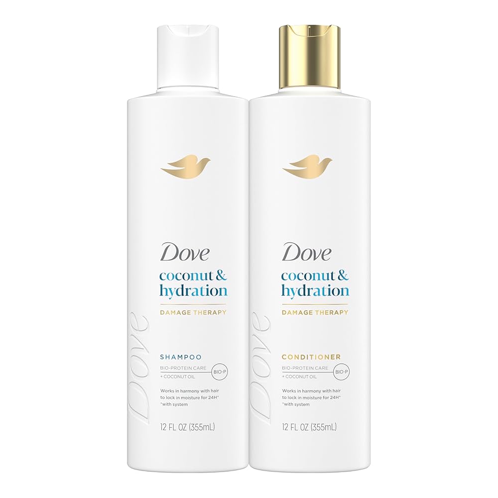 DOVE Damage Therapy Coconut & Hydration Set Shampoo & Conditioner مجموعة دوف لإصلاح التلف بجوز الهند والترطيب شامبو وبلسم