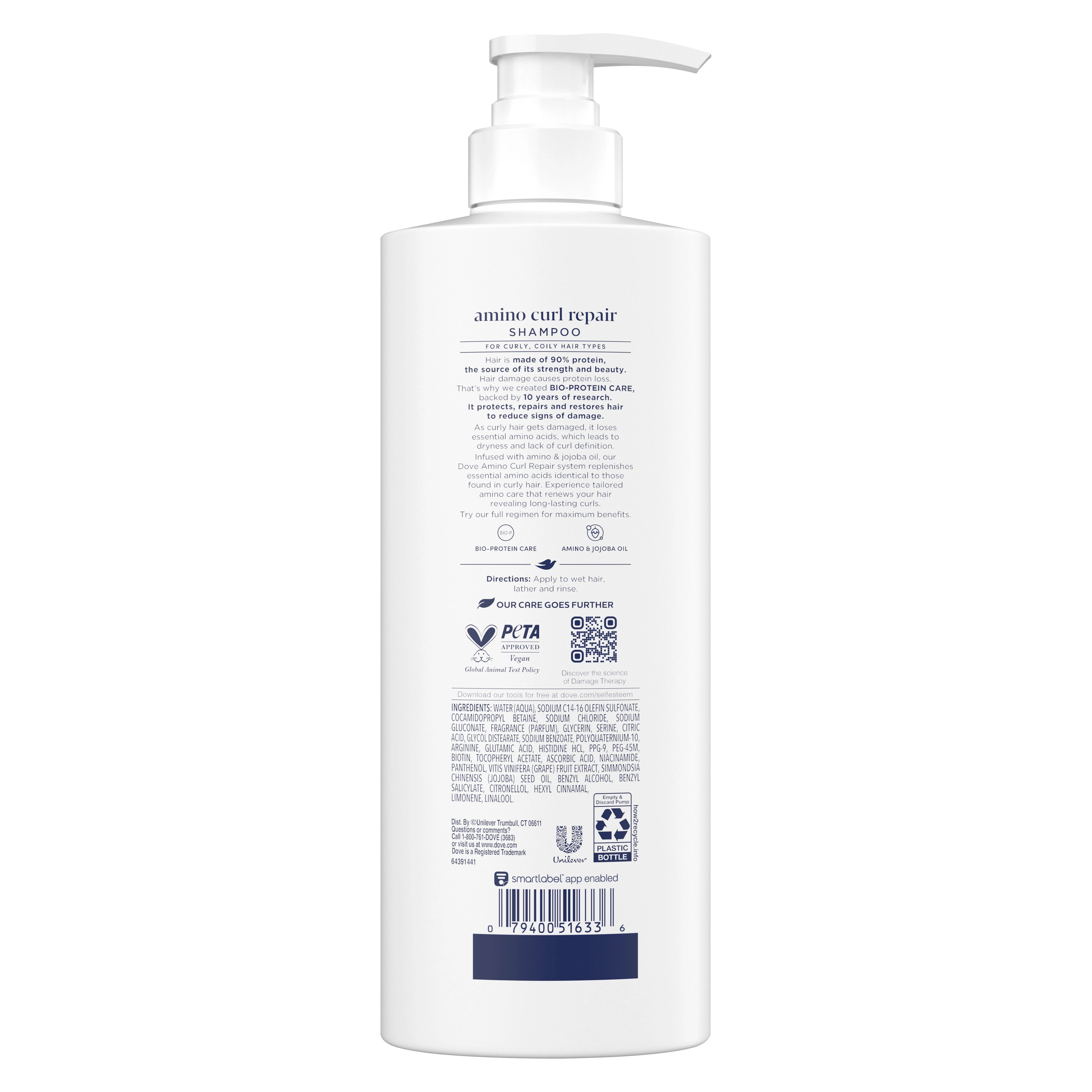 DOVE Amino Curl Repair Damage Therapy Sulfate-Free Shampoo شامبو دوف أمينو كيرل