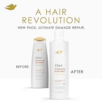DOVE Dryness & Itch Relief Damage Therapy Anti-Dandruff Shampoo دوف شامبو علاج القشرة لتخفيف الجفاف والحكة وإصلاح التلف