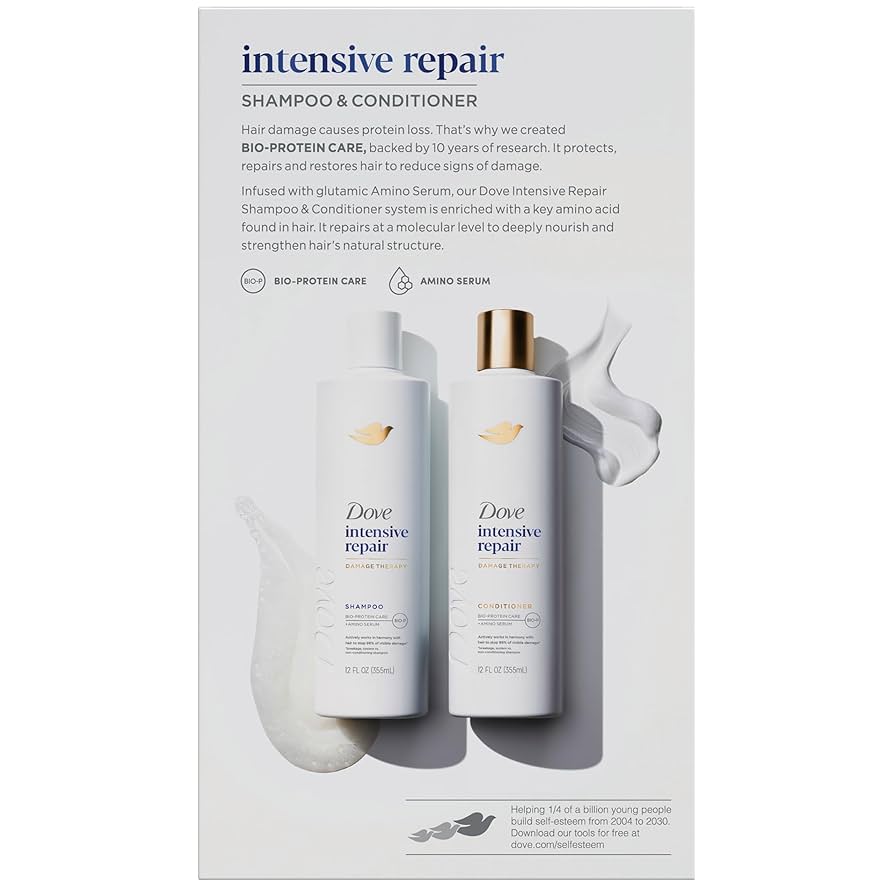 DOVE Damage Therapy Intensive Repair Set Shampoo & Conditioner  مجموعة دوف لإصلاح التلف المكثّف للشعر شامبو وبلسم