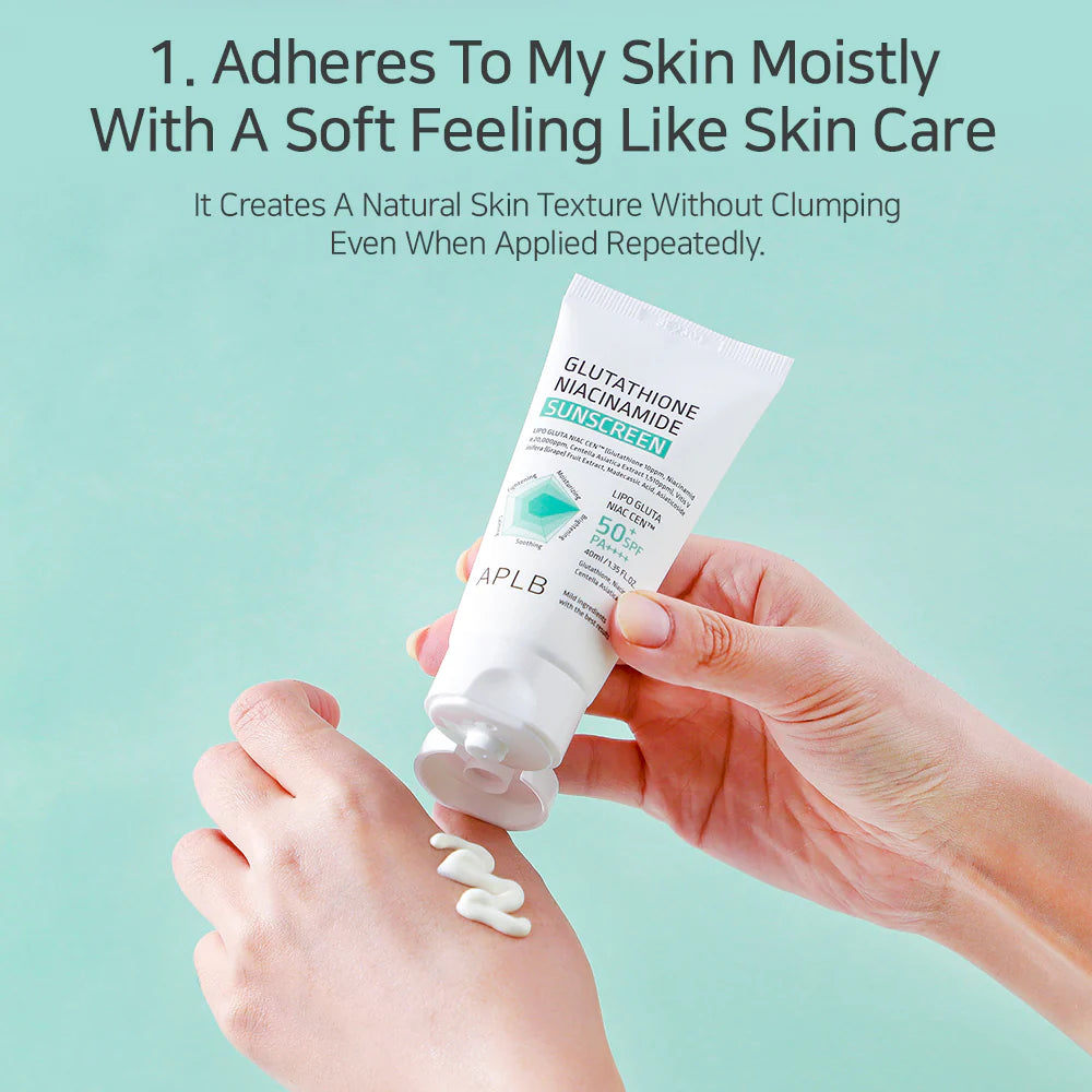 APLB Glutathione Niacinamide Sunscreen واقي الشمس بالنياسينمايد و الكلوتاثيون من البا