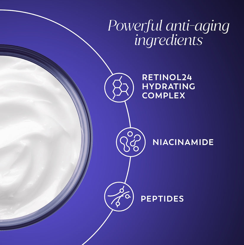 Olay Retinol Max Night Moisturizing Cream - Fragrance Free كريم أولاي ريتينول ماكس الليلي المرطب – بدون عطر