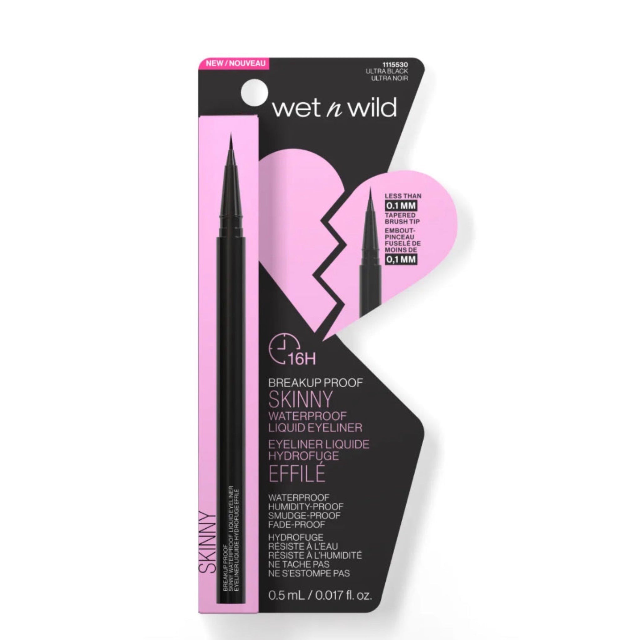 WET N WILD Breakup Proof SKINNY Waterproof Liquid Eyeliner
 قلم تحديد العيون السائل المضاد للماء والدموع من ويت اند وايلد