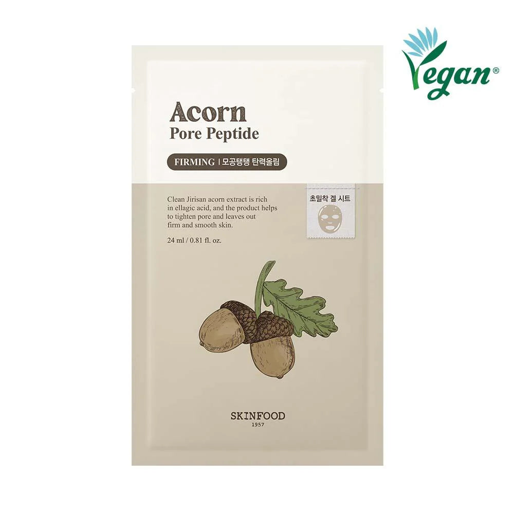 SKINFOOD Acorn Pore Peptide Firming  قناع ورقي بمستخلص البلوط من سكنفود