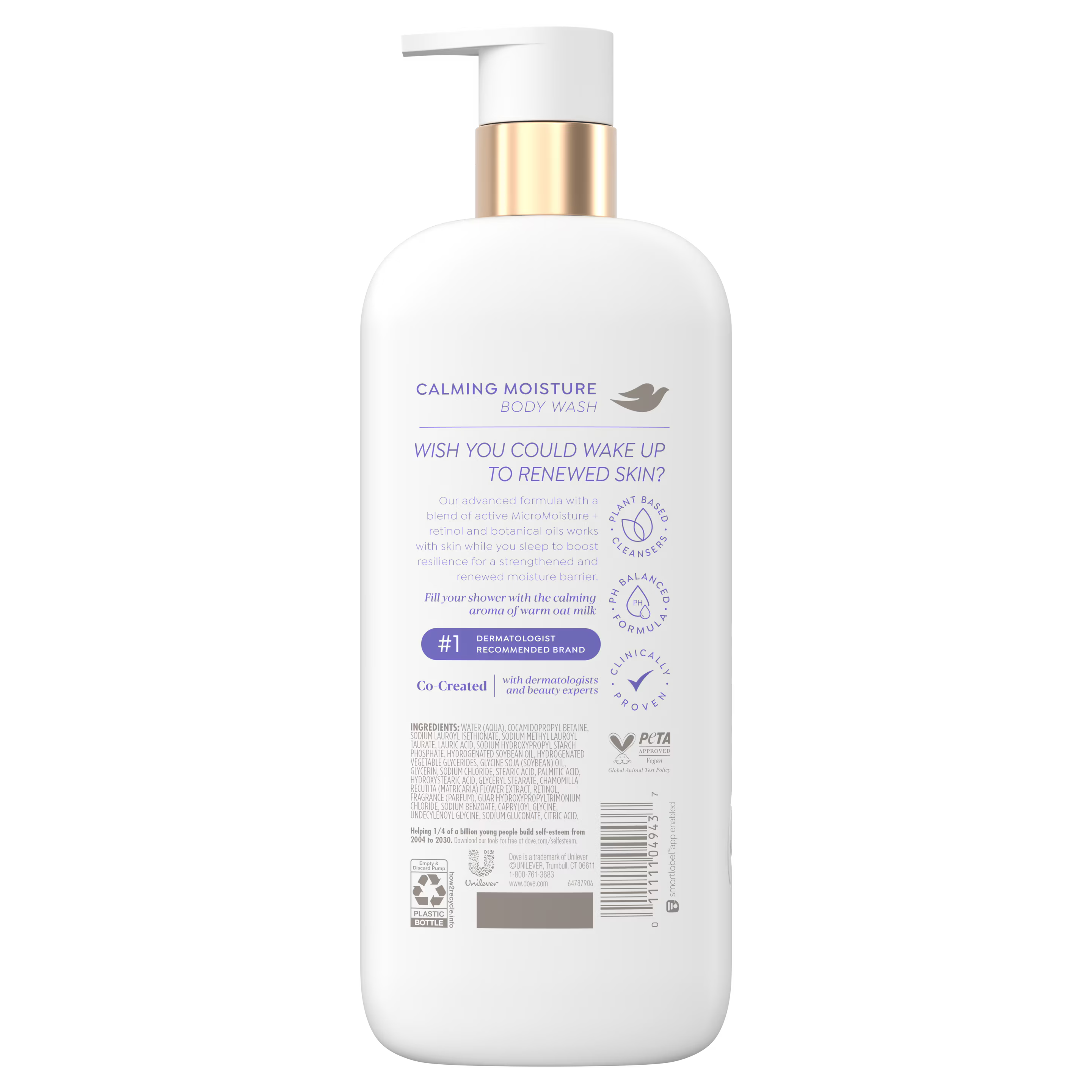 DOVE Calming Moisture Renews Skin Overnight Body Wash غسول جسم دوڤ المهدِّئ لتجديد رطوبة البشرة