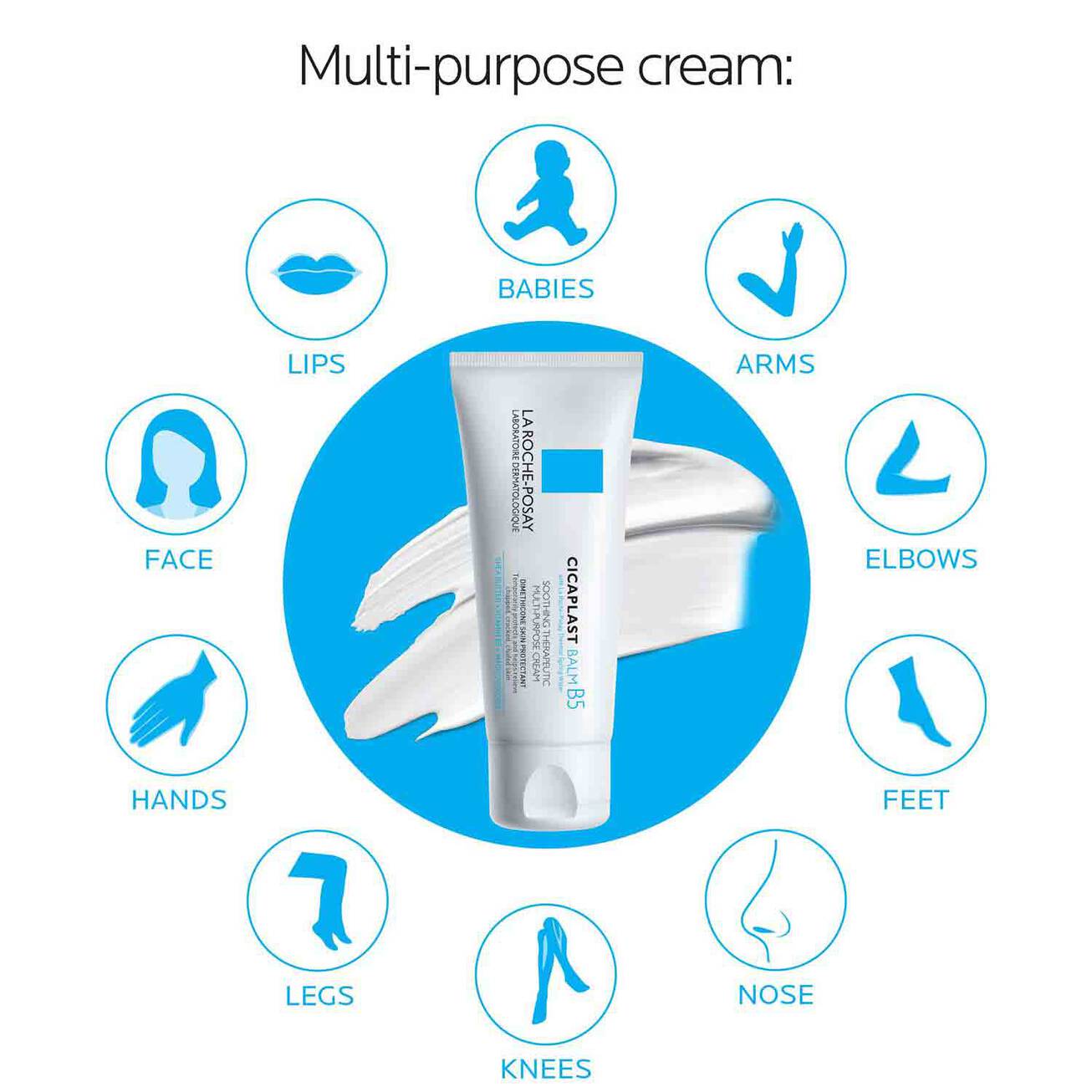 LA ROCHE POSAY Cicaplast Balm B5 Soothing Therapeutic Multi Purpose Cream كريم مرطب ومرمم للبشرة من لاروش