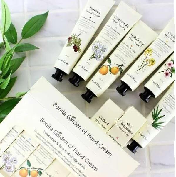 MEDIFLOWER Bonita Garden Hand Cream Shea Butter & Botanical Collaboration مجموعة العناية باليدين من ميدفلاور
