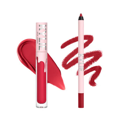 KYLIE JENNER Matte Lipstick & Lip Liner مجموعة أحمر الشفاه من كايلي جينير