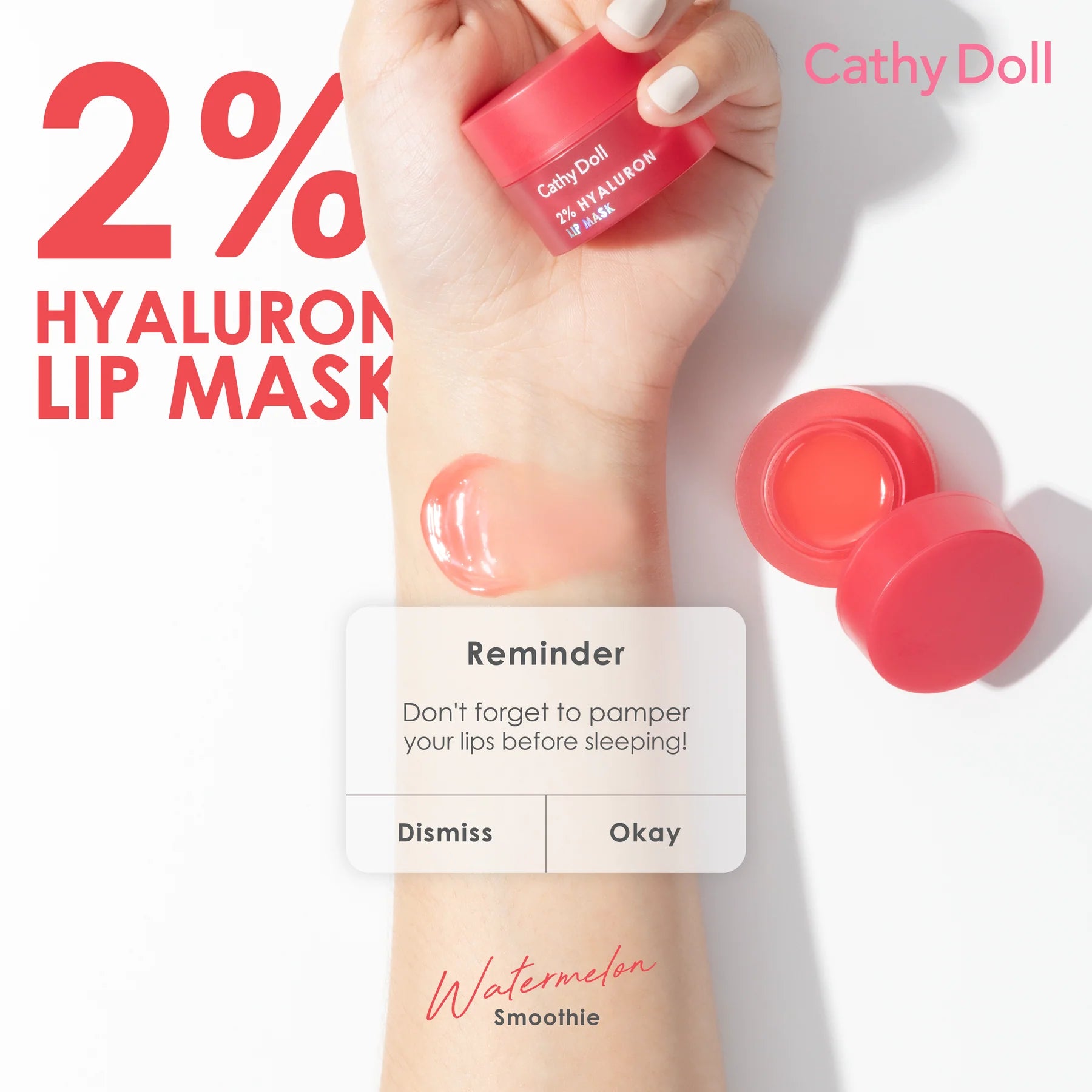 CATHY DOLL 2% Hyaluron Lip Watermelon Mask