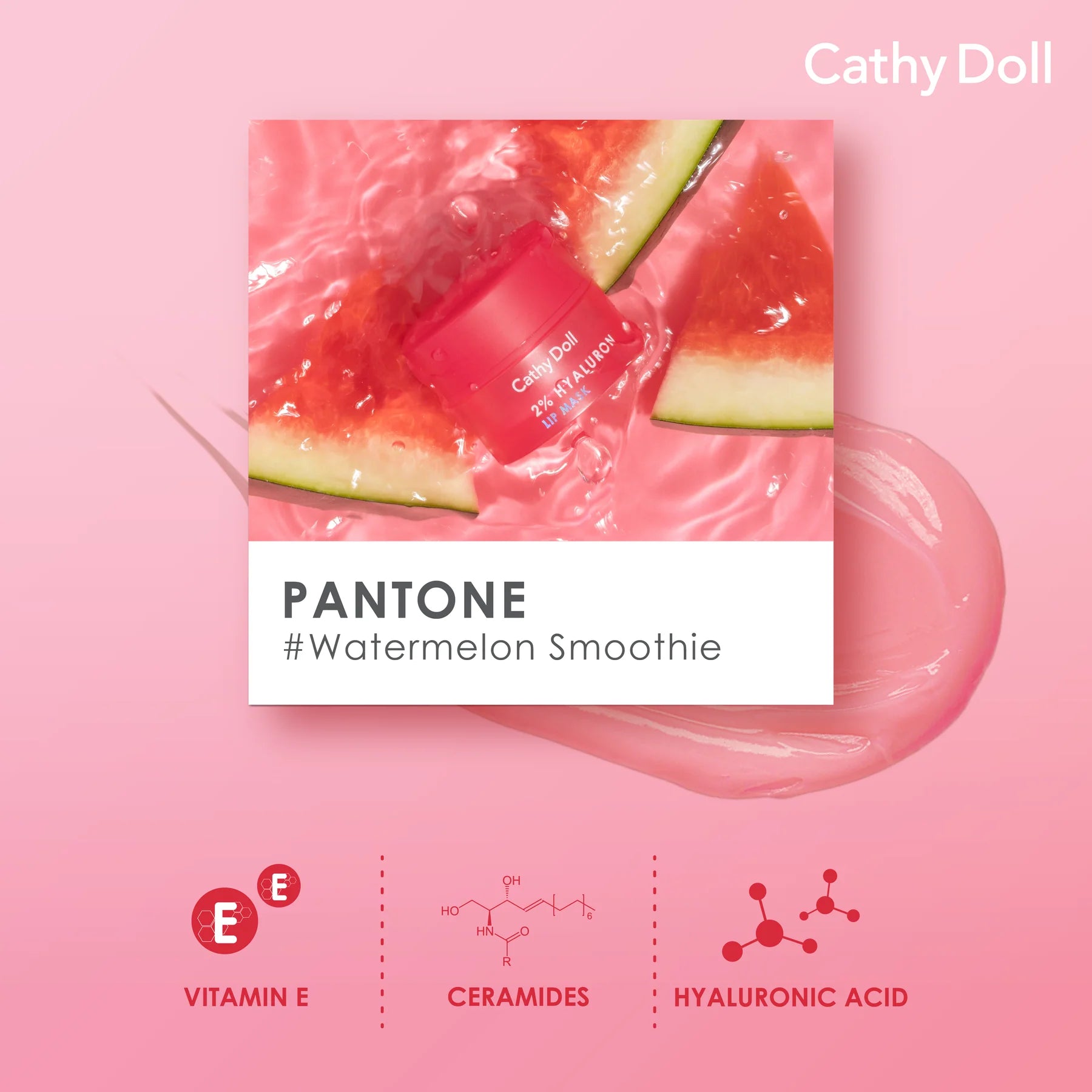 CATHY DOLL 2% Hyaluron Lip Watermelon Mask