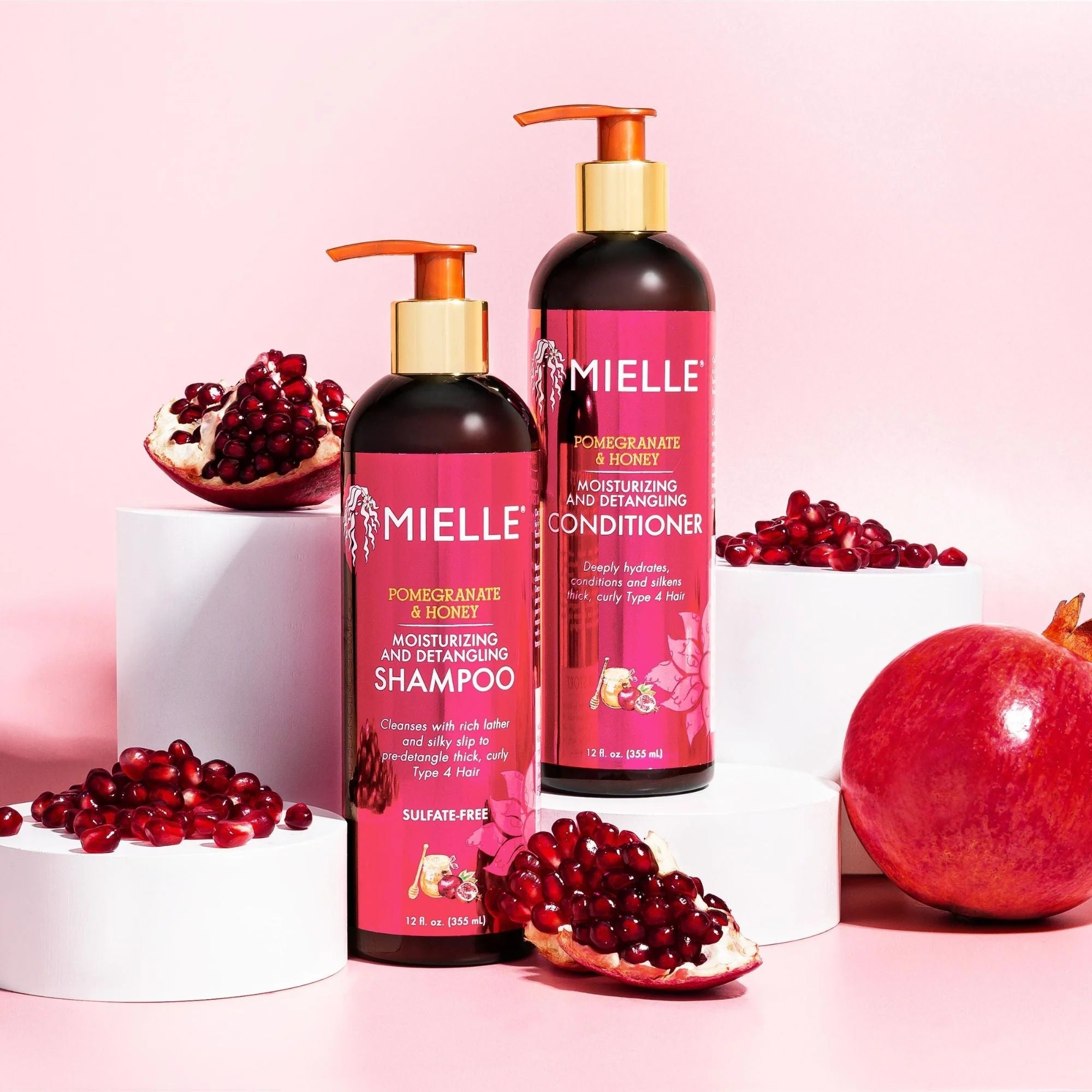 MIELLE Pomegranate & Honey Moisturizing And Detangling Shampoo شامبو الشعر بالرمان والعسل لفك التشابك من ميلي