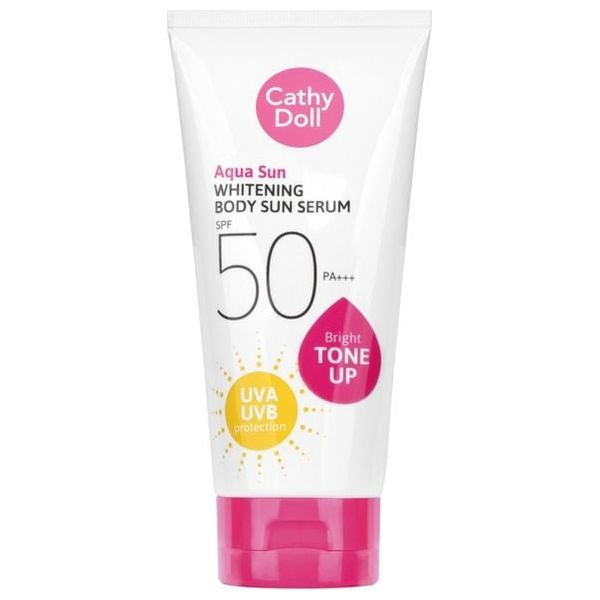 CATHY DOLL Aqua Sun Whitening Body Sun Serum SPF 50 واقي الشمس للجسم  للتفتيح من كاثي دول