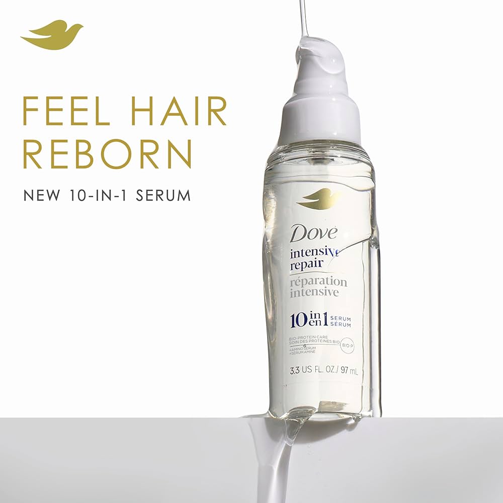 Dove Intensive Repair 10-in-1 Amino Serum with Bio-Protein Care سيروم دوف العلاجي 10 في 1 لإصلاح الشعر التالف