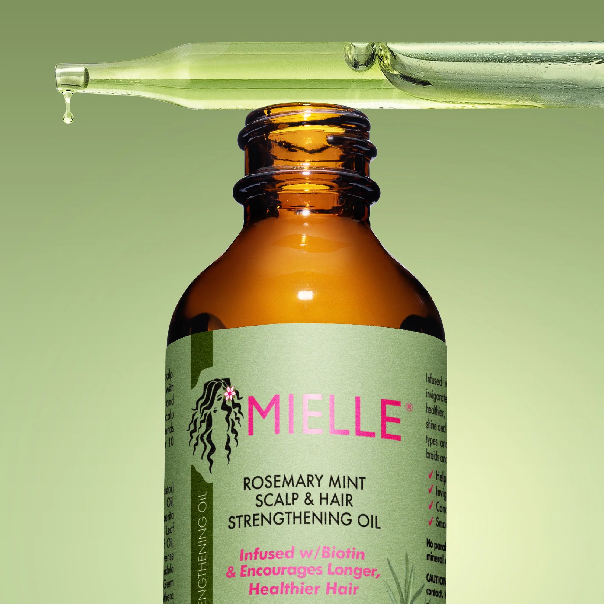 MIELLE rosemary mint scalp & hair stringthening oil infused w/ biotin & encourages growth