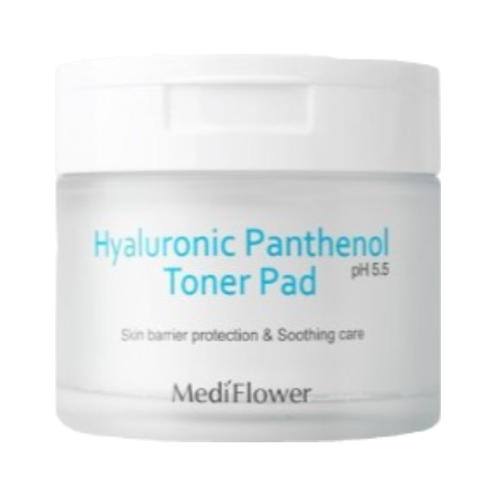 MEDIFLOWER Hyaluronic Panthenol Toner Pad شرائح تونر البانثينول والهايلرونك اسد من ميدفلاور