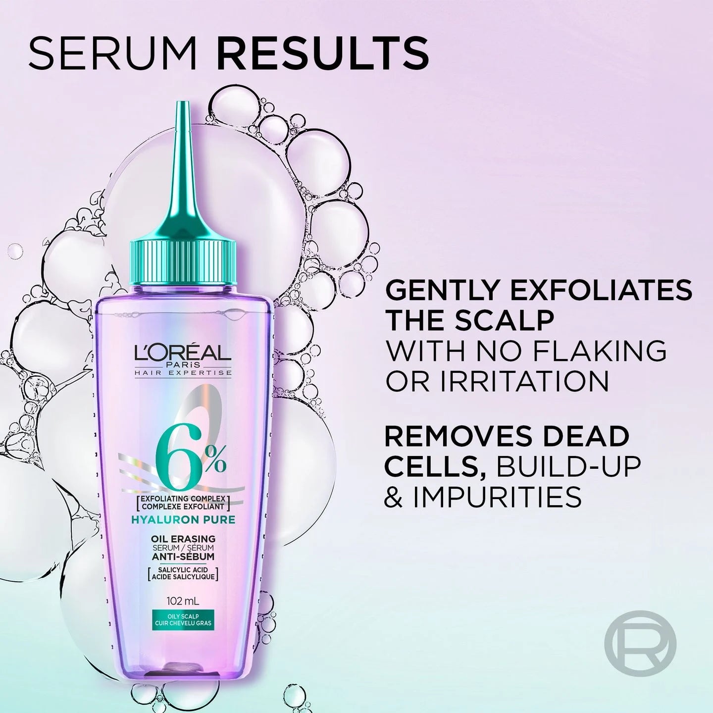 LOREAL PARIS Elvive Hyaluron Pure Oil Erasing Serum سيروم لوريال باريس لتنقية فروة الرأس وتوازن الزيوت