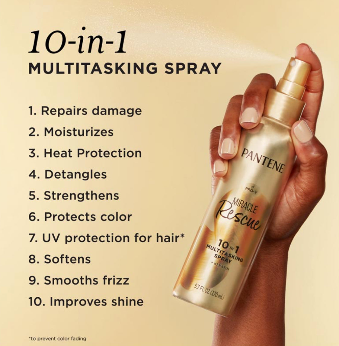 Pantene Miracle Rescue 10-in-1 Multitasking Leave-in Conditioner Spray بخاخ بانتين ميراكل ريسكيو