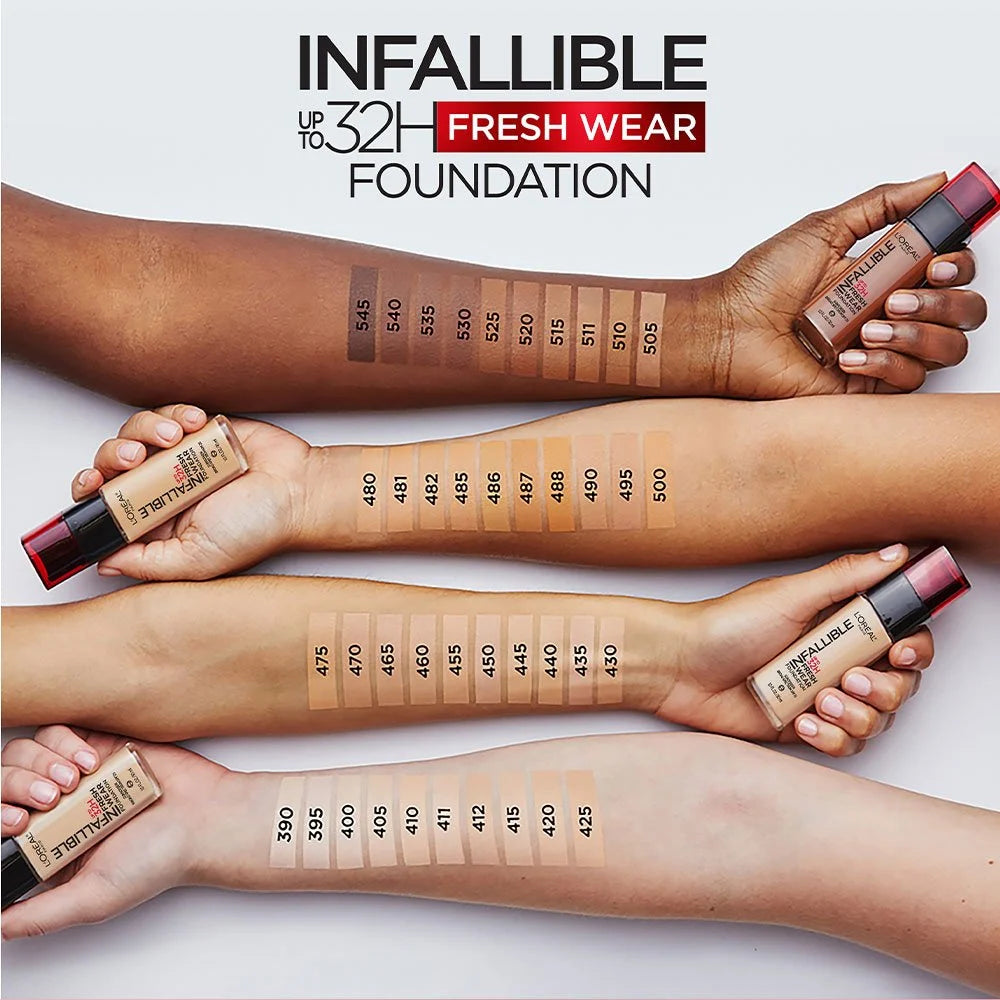 LOREAL PARIS Infallible Foundation Sunscreen Up to 24HR Fresh Wear Foundation فاونديشن لوريال