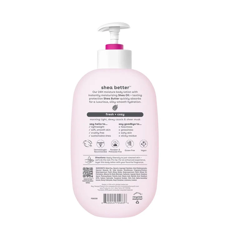EOS Shea Better 24H Moisture Body Lotion - Fresh & Cozy  لوشن الجسم بزبدة الشيا