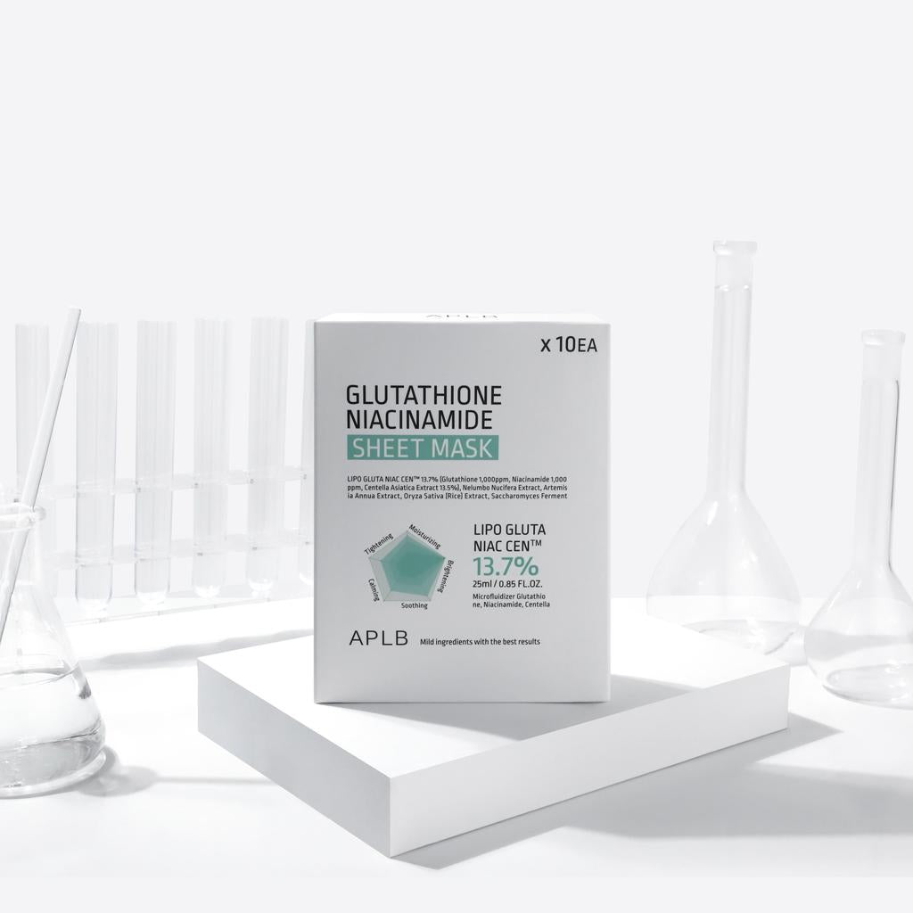 APLB Glutathione Niacinamide Sheet Mask مجموعة من الماسكات الورقية بالنياسيناميد