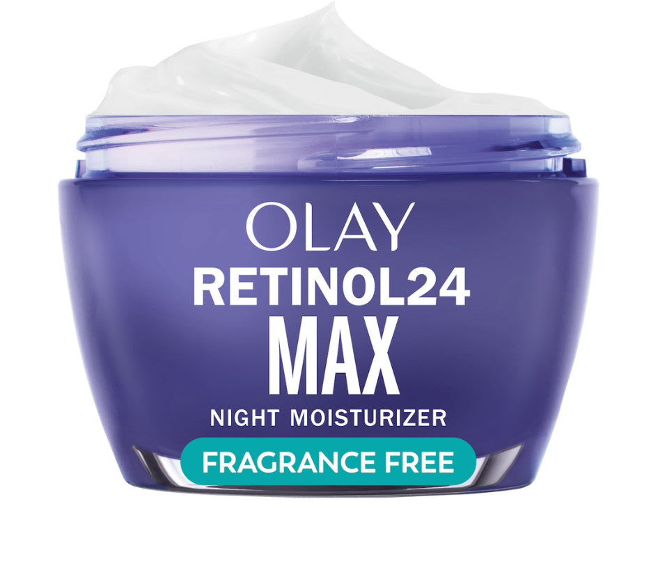 Olay Retinol Max Night Moisturizing Cream - Fragrance Free كريم أولاي ريتينول ماكس الليلي المرطب – بدون عطر