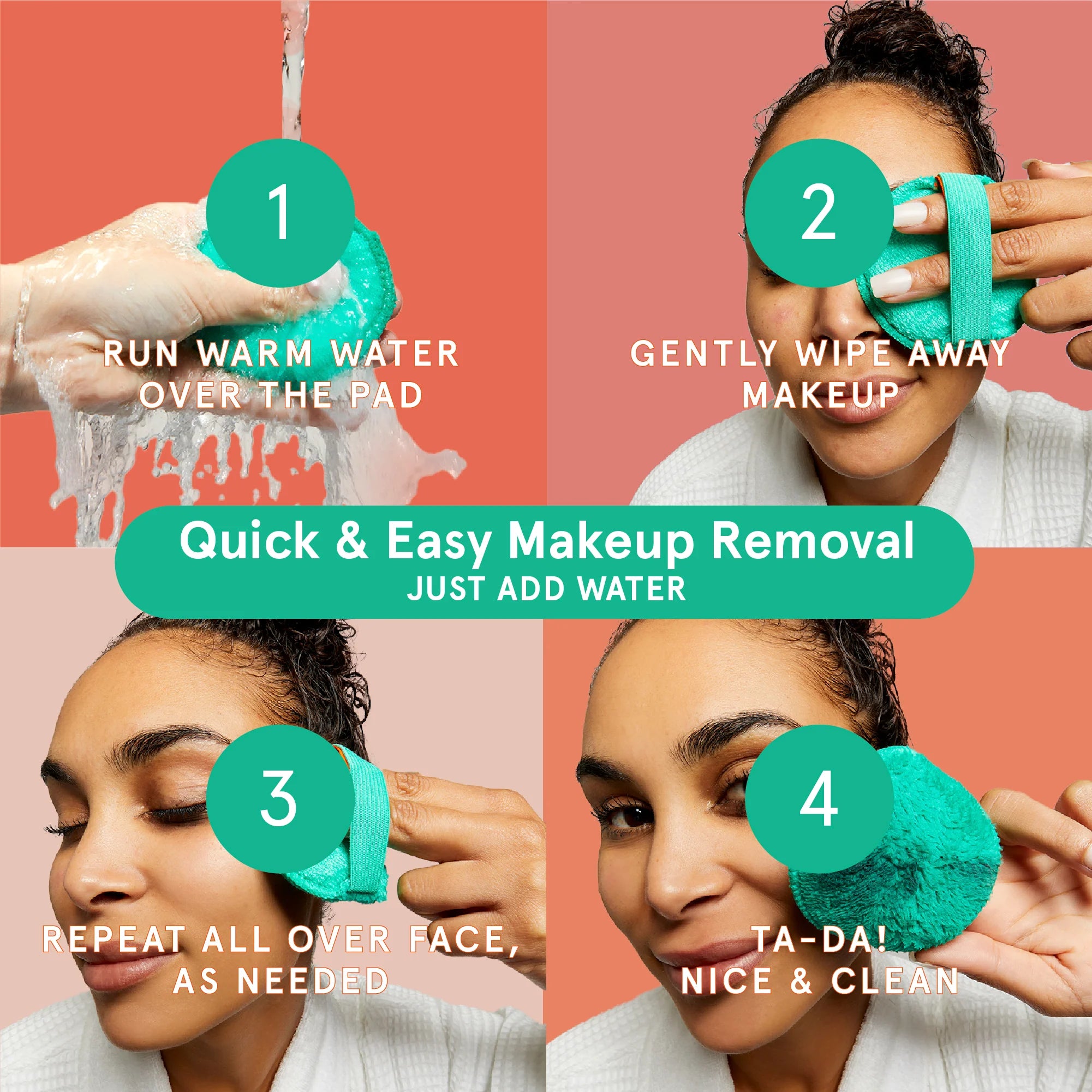 Cleanlogic Dual Texture Makeup Removing Facial 3 Buffers  بكج اسفنجات تنظيف البشرةمن كلين لوجك