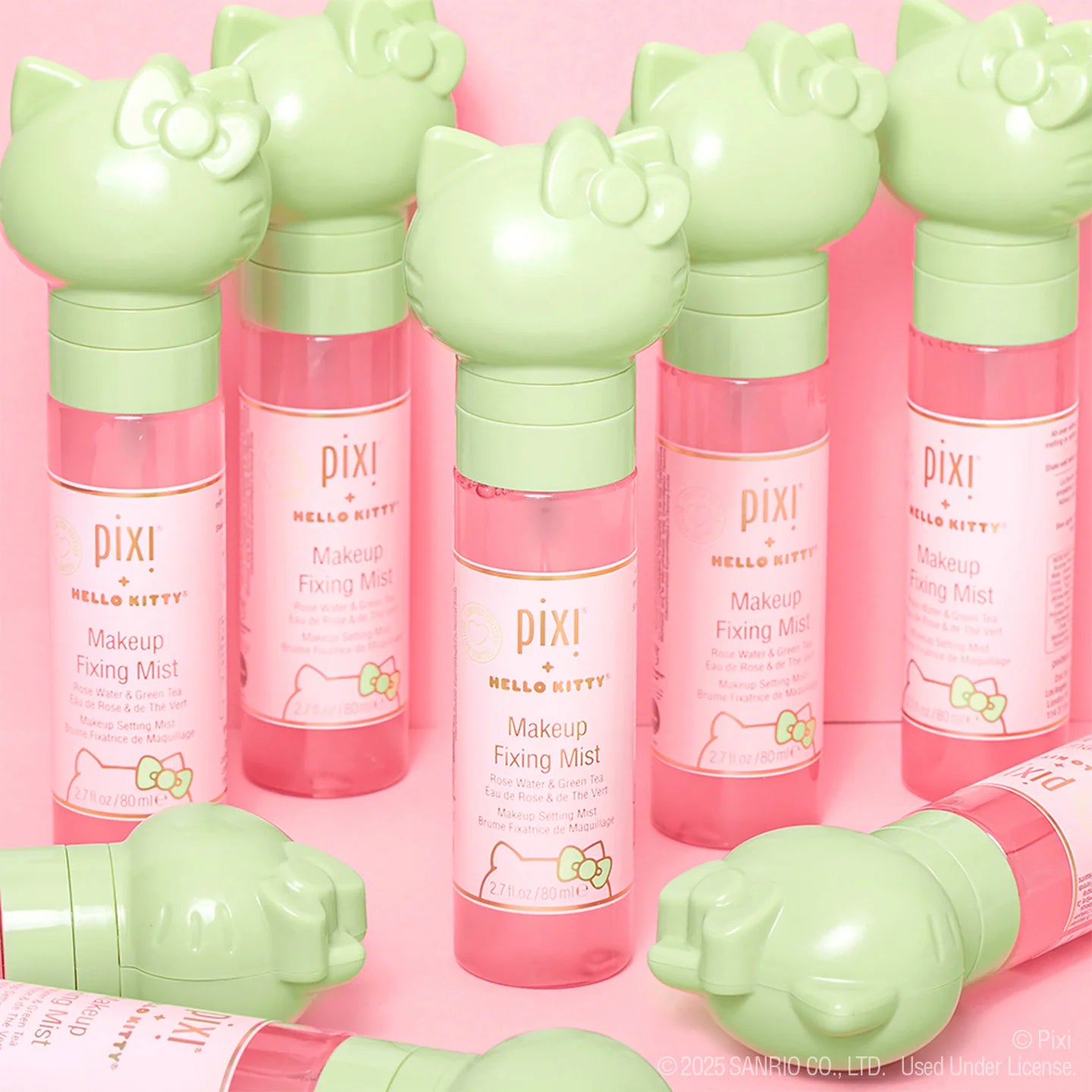 PIXI Hello Kitty Makeup Fixing Mist Rose Water & Green Tea مست مثبت للمكياج من بيكسي