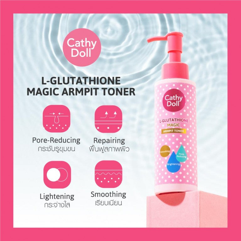 CATHY DOLL Bright & Smooth Under Arms Toner L-glutathione Magic Armpit Toner تونر تفتيح منطقة تحت الذراع بالكلوتاثيون من كاثي دول
