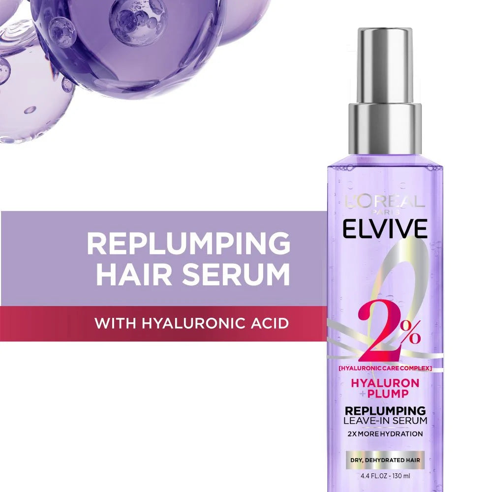 LOREAL PARIS Elvive Hyaluron + Plump Moisture Replump Hair Serum سيروم لوريال باريس لترطيب وتكثيف الشعر من الجذور حتى الأطراف