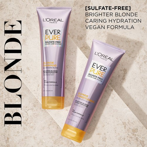 LOREAL PARIS EverPure Sulfate-Free Blonde Conditioner بلسم لوريال باريس للعناية بالشعر الأشقر والمعالج بالألوان
