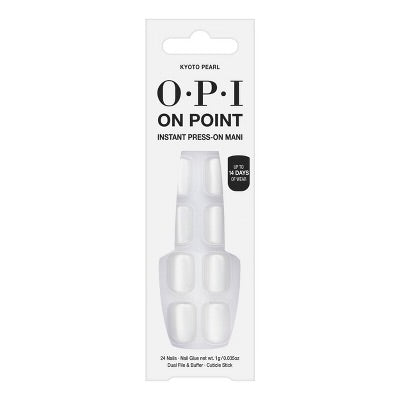 OPI On Point Instant Press On Mani Up To 14 Days Of Days Of Wear 24 Nails Kyoto Pearl اظافر صناعية