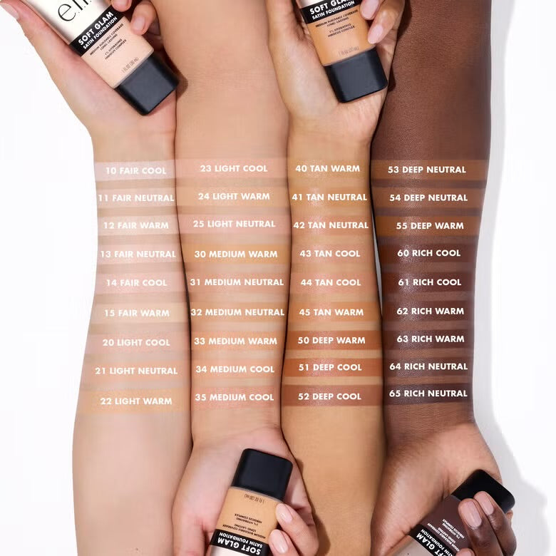 ELF Soft Glam Satin Foundation كريم الأساس إيلف تغطية متوسطة ولمسة ساتانية