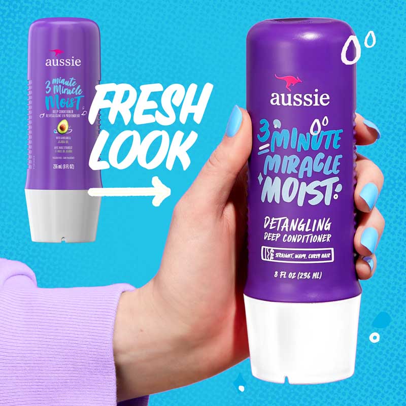 AUSSIE 3 Minute Miracle Moist Avocado Miracle Deep Conditioner بلسم الترطيب العميق المعزز بالأفوكادو
