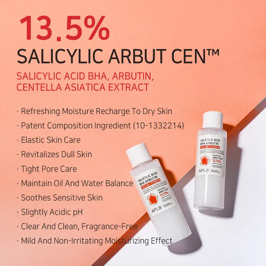 APLB Salicylic Acid BHA Arbutin Facial Toner تونر الساليسيليك اسد لعلاج الحبوب والمسام
