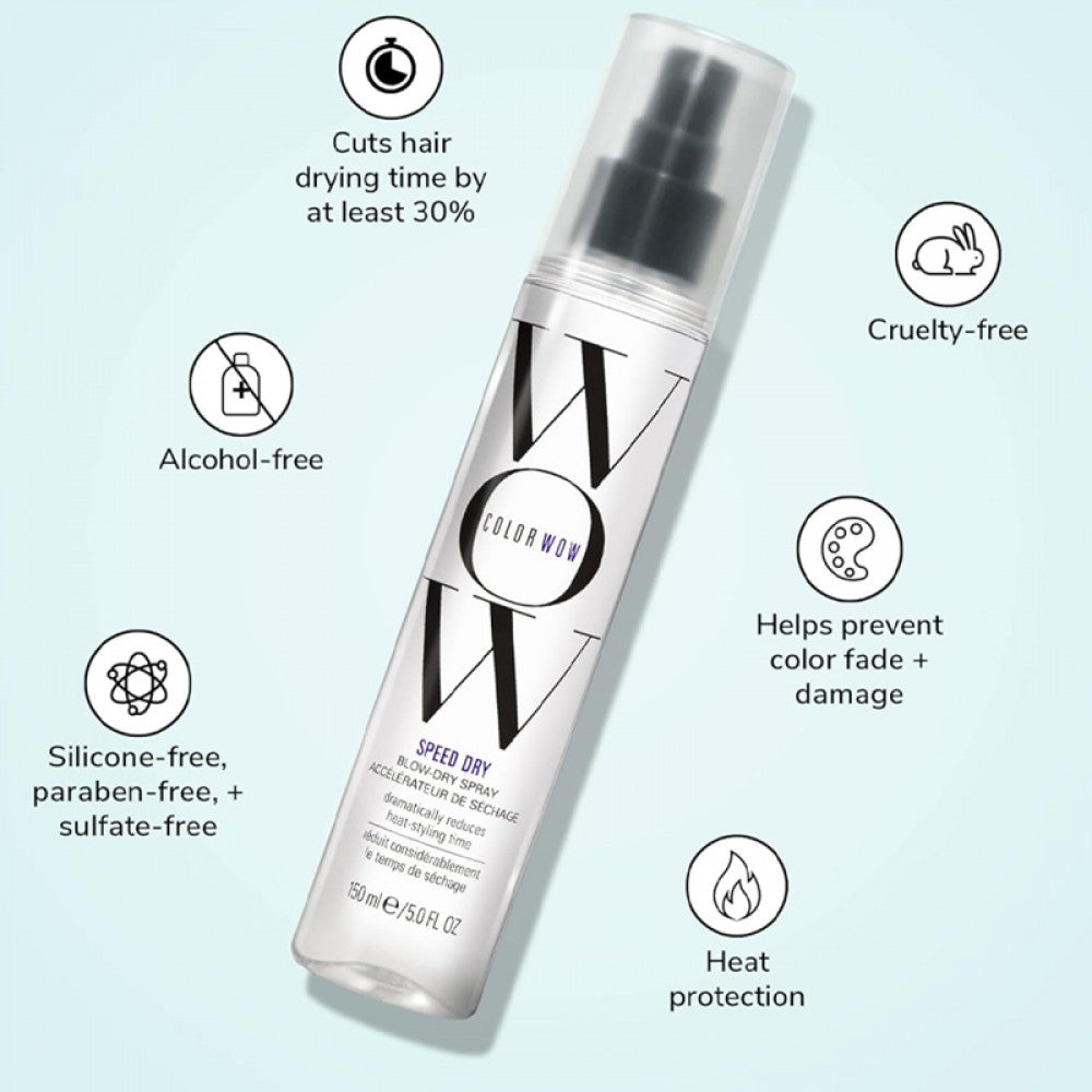 COLOR WOW Speed Dry Blow-Dry Spray Alcohol-Free  كلر واو سبراي تسريع تجفيف الشعر الخالي من الكحول