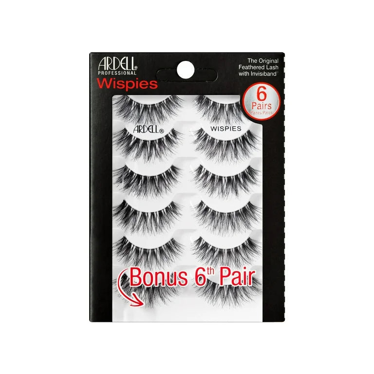 ARDELL Wispies The Original Feathered Lash With Invisiband 6 Pairs رموش صناعية من ارديل