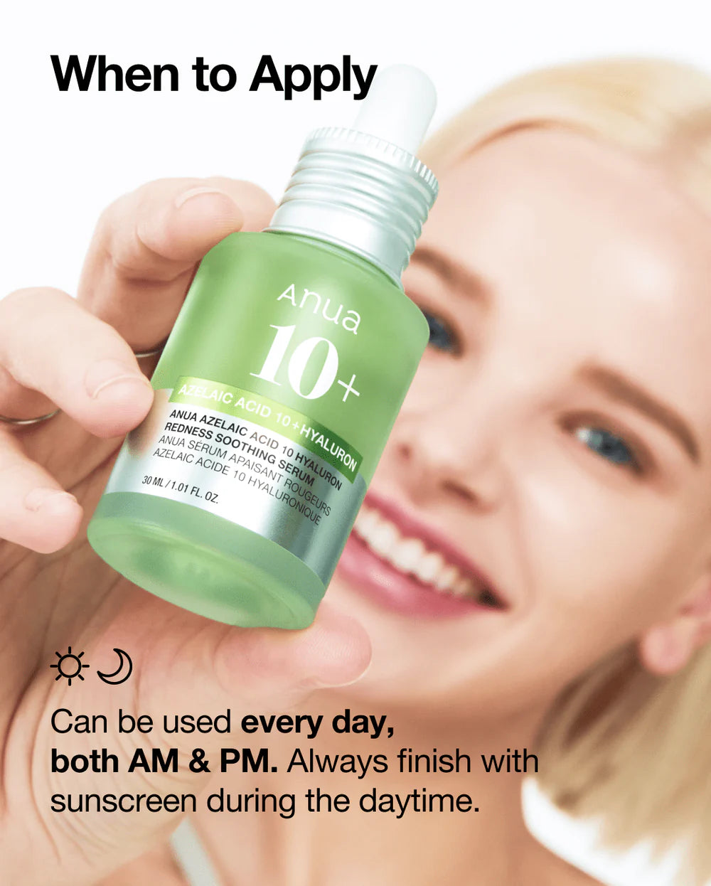 ANUA 10 ANUA AZELAIC ACID 10 HYALURON REDNESS SOOTHING SERUM سيروم التهدئة بالازليك اسد من انوا