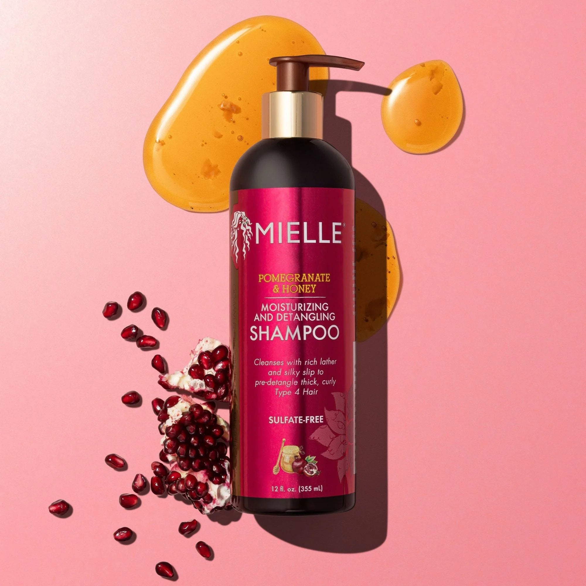 MIELLE Pomegranate & Honey Moisturizing And Detangling Shampoo شامبو الشعر بالرمان والعسل لفك التشابك من ميلي