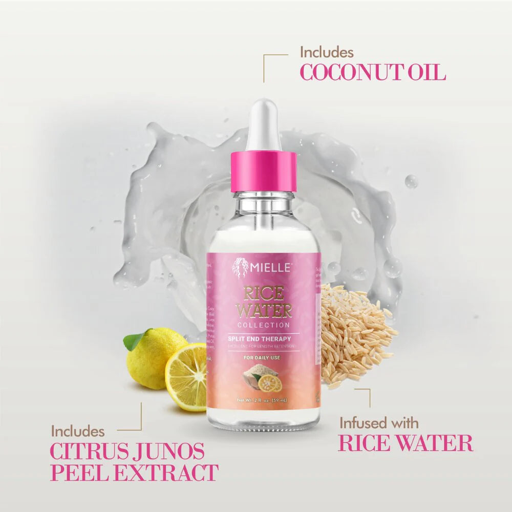 MIELLE Rice Water Collection Split End Therapy Excellent For Length Retention For Daily Use ماء الارز من ميلي