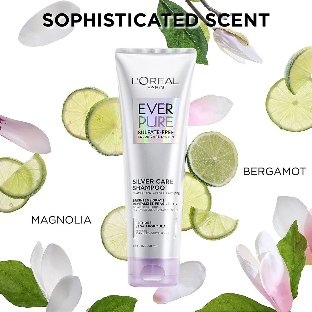 LOREAL PARIS Ever Pure Silver Care Shampoo شامبو لوريال باريس للعناية بالشعر الرمادي والأشقر