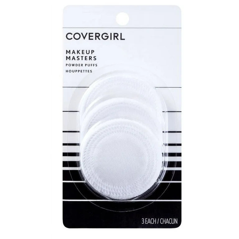 COVERGIRL Makeup Masters Powder Puffs 3 Each اسفنجات الباودر الاحترافية من كفر كرل
