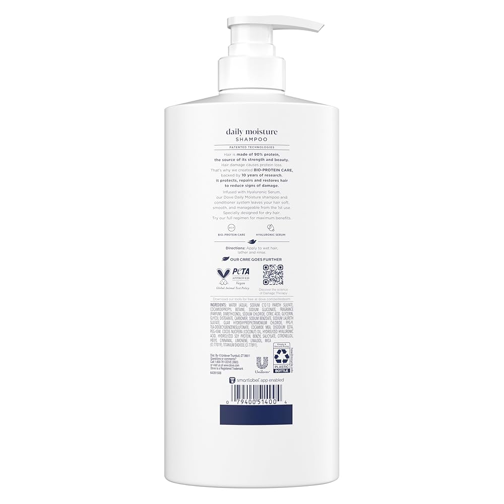 DOVE Daily Moisture Damage Therapy Shampoo شامبو دوف اليومي لترطيب الشعر وعلاج التلف