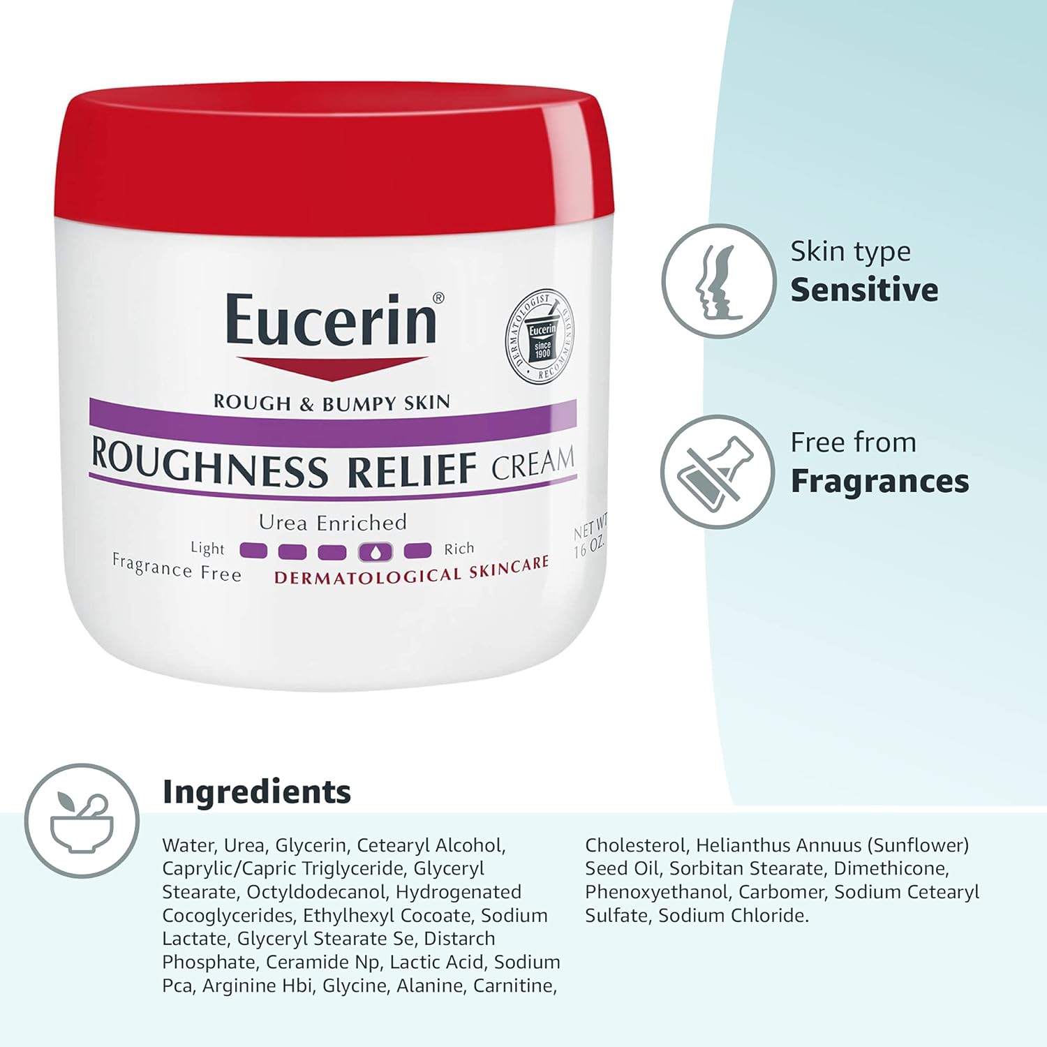 Eucerin rough & bumpy skin roughness relief cream كريم تنعيم البشرة من ...