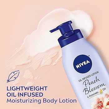 NIVEA Oil Infused Body Lotion Peach Blossom & Avocado Oil لوشن الجسم برائحة الخوخ و الأفوكادو من نيفيا